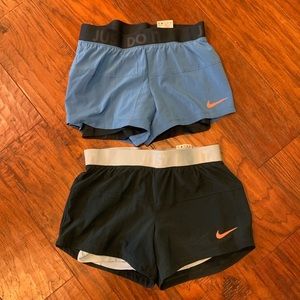 Set of 2 Nike running shorts navy blue
